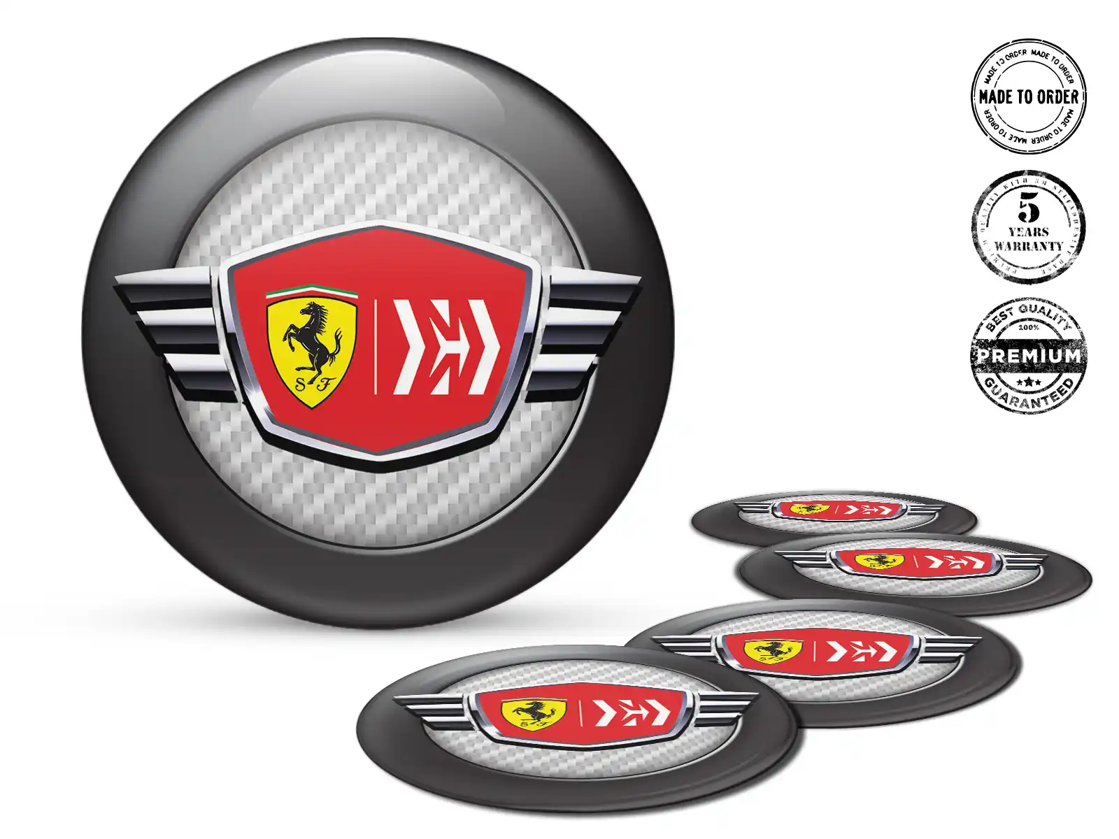 Ferrari Pegatinas de Aro Versión Diseño de Cúpula Elegante